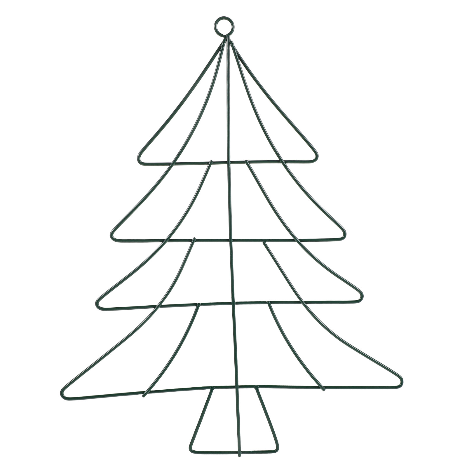 Wreath Form Wire - Wetterfester Weihnachtsbaumkranzrahmen aus Eisen, 12,89x9,82x0,08 Zoll,