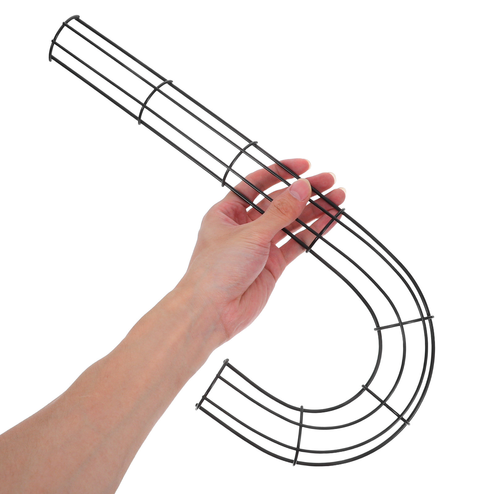 Wreath Form Wire - 2 Stück Weihnachts-J-Form Kranzgestell aus Metalldraht,