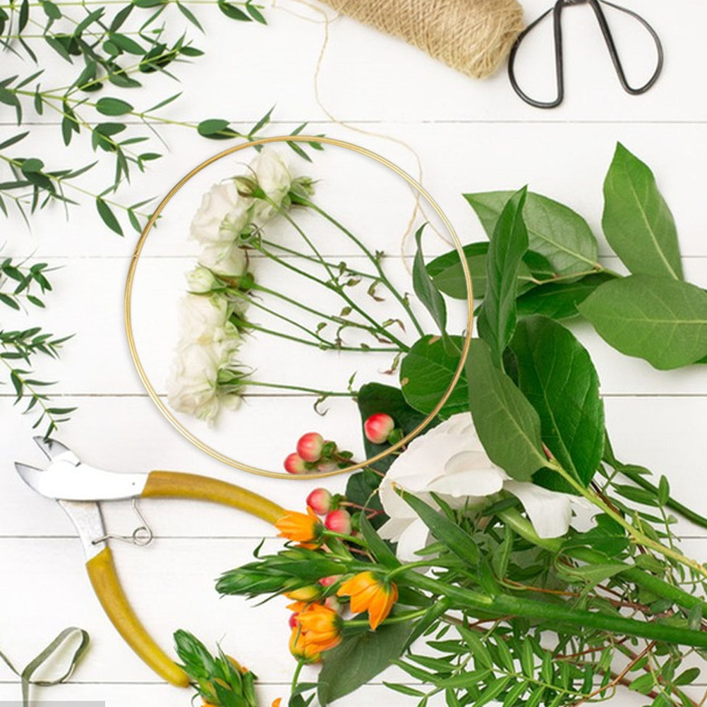 Wreath Form Wire - 8 Stück Bastelringe aus Draht, Kranzformen,