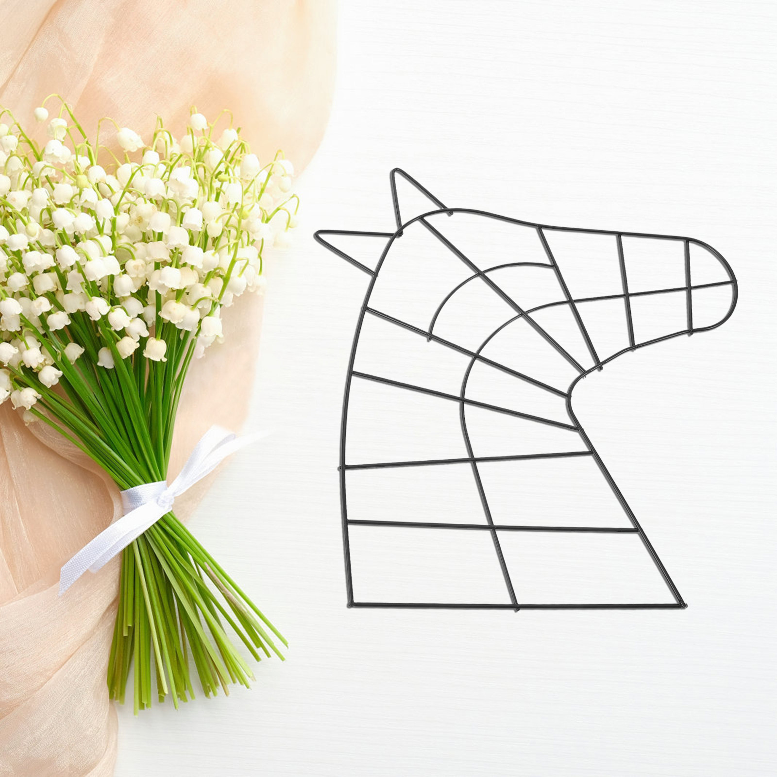 Wreath Form Wire - 2 Stück Kopfkranzform Metall-Blumenreifen für Außen-