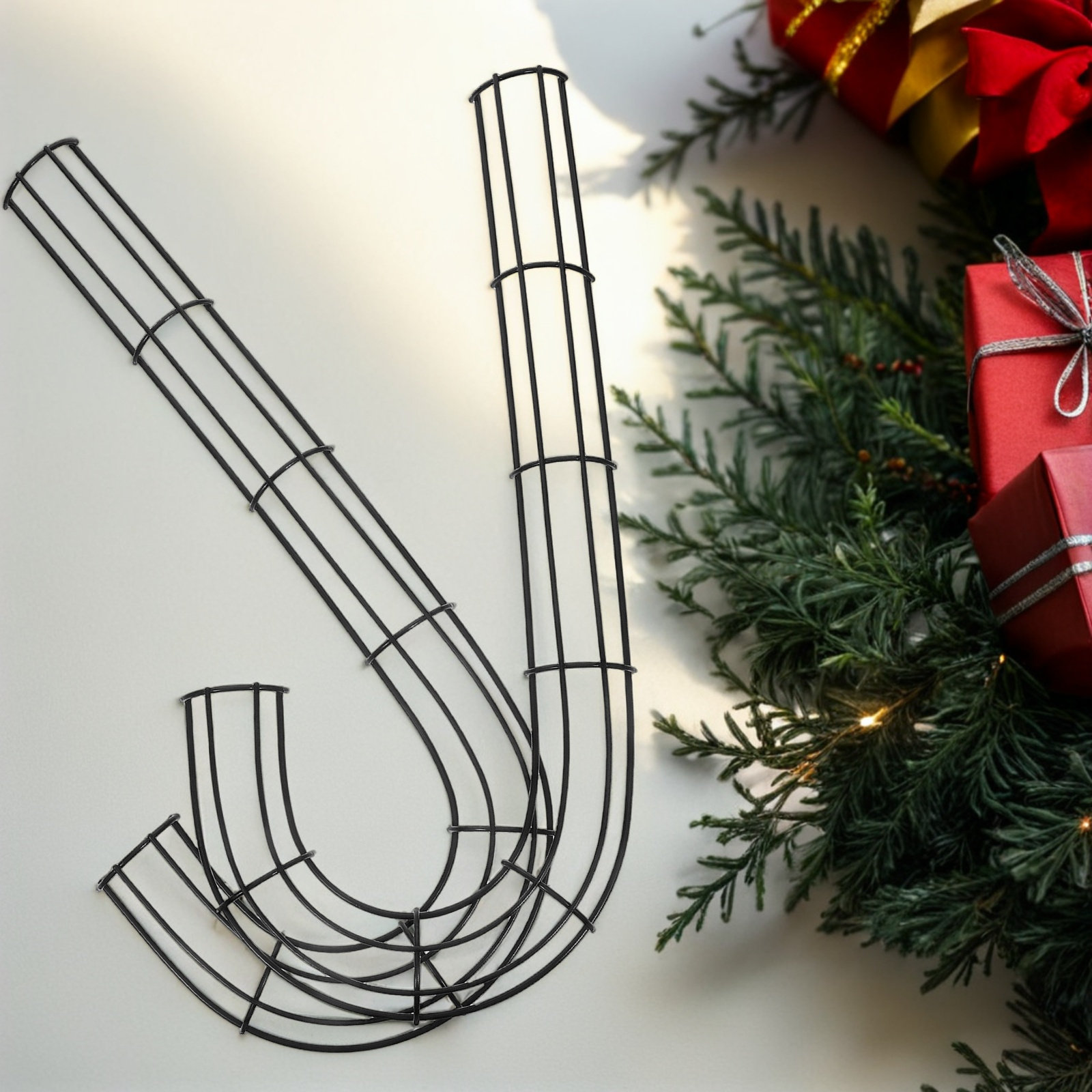 2 Stück Weihnachts-J-Form Kran – Wreath Form Wire Bewertung und Preis