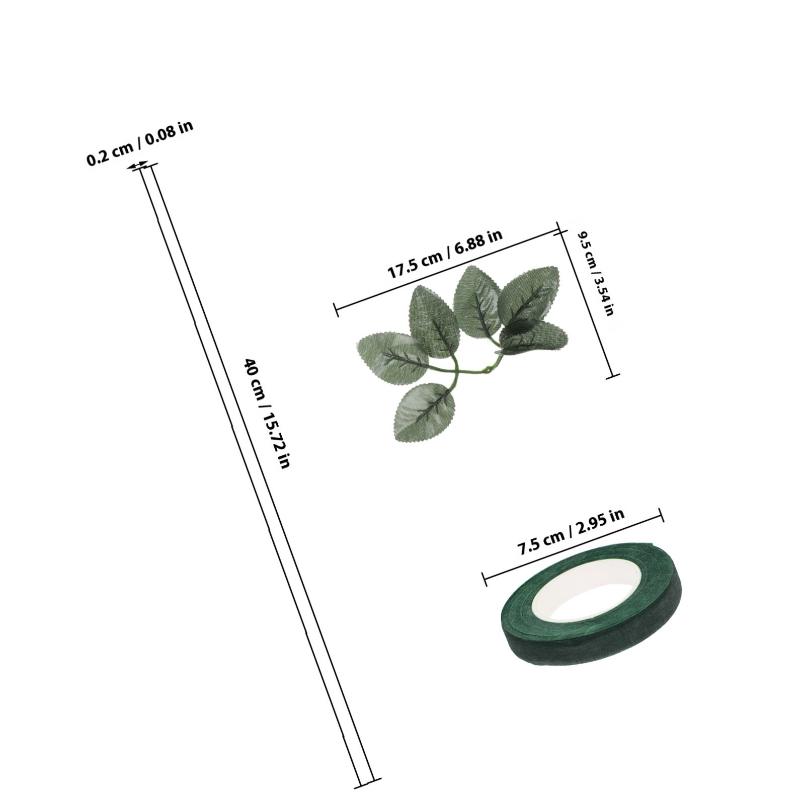 20-teiliges Blumenarrangement- – Floral Tape Green Bewertung und Preis
