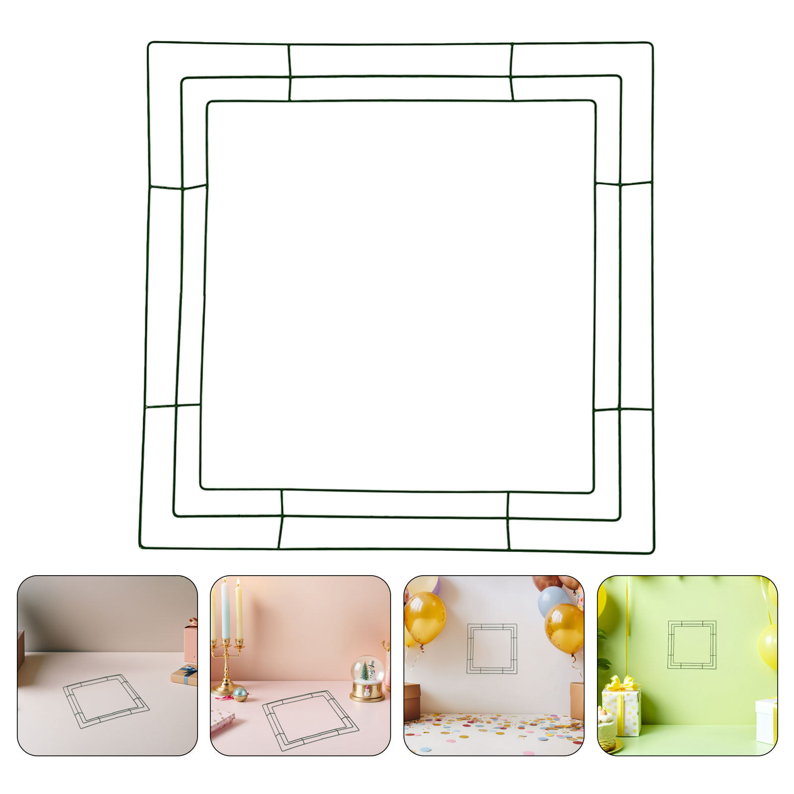 Quadratischer Kranzrahmen, Blu – Wreath Form Wire Bewertung und Preis