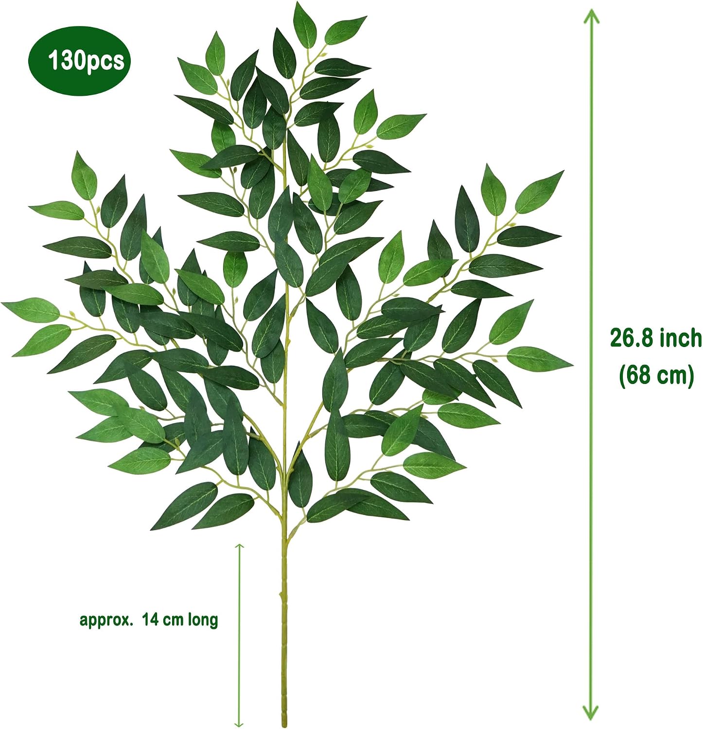 130 Stück 68 cm künstliche ita – Ruscus Stem Faux Bewertung und Preis